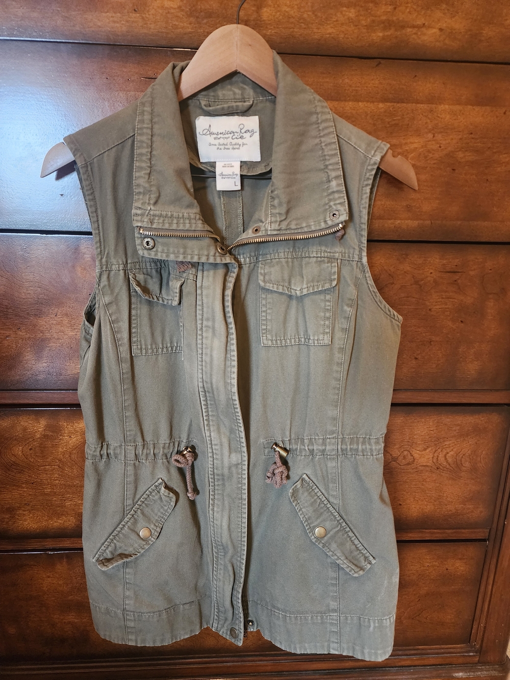 American Rag Olive Green Utility Vest